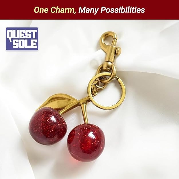 Cherry Craft Bag Charm Keychain