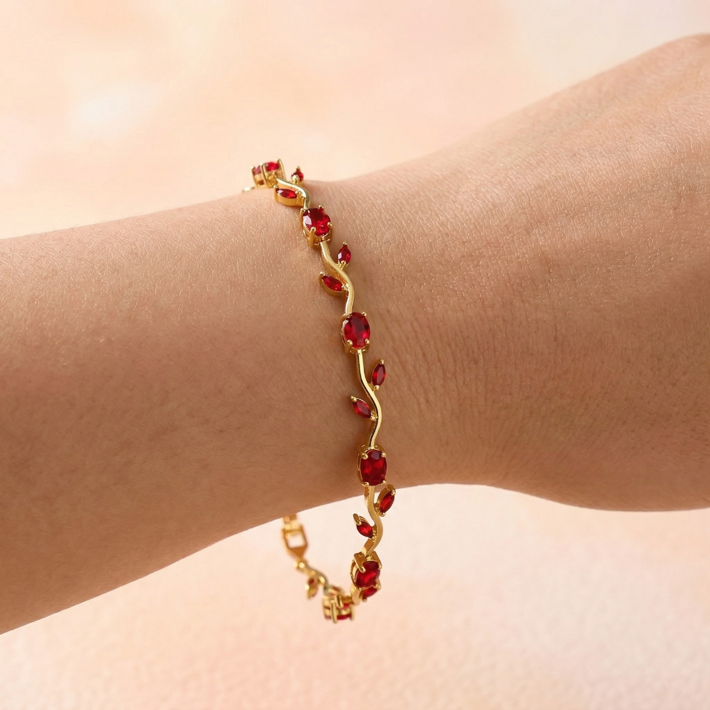 Antitarnish Tulip Bracelet – Red