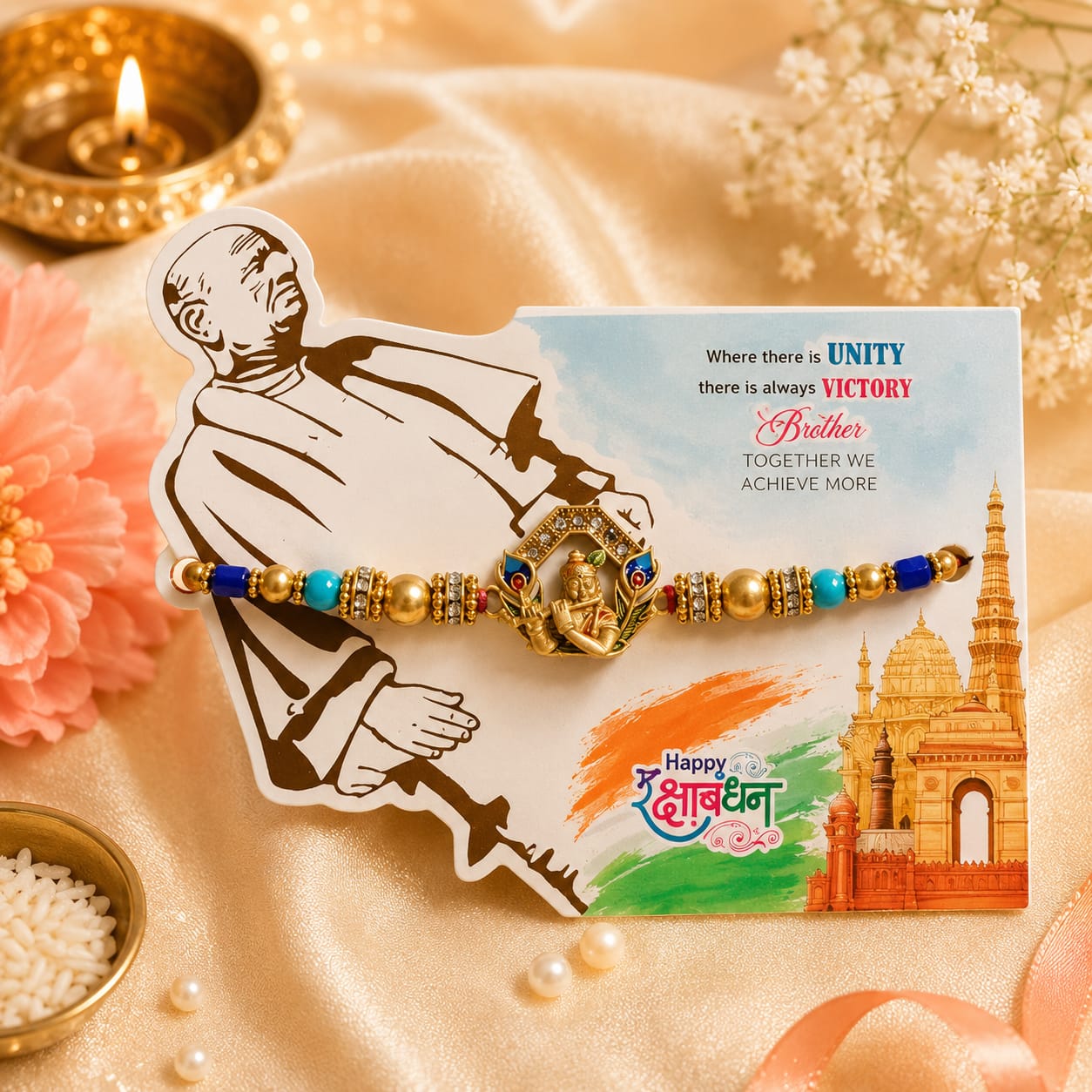 Krishna Bansuri Meenakari Rakhi