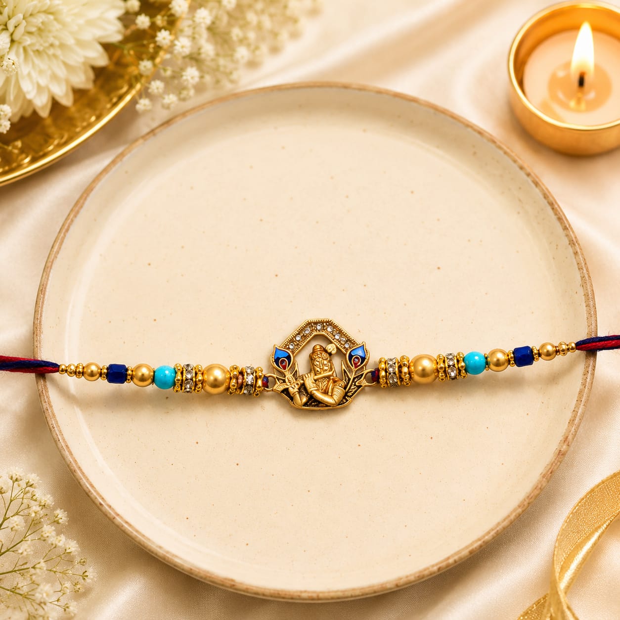 Krishna Bansuri Meenakari Rakhi