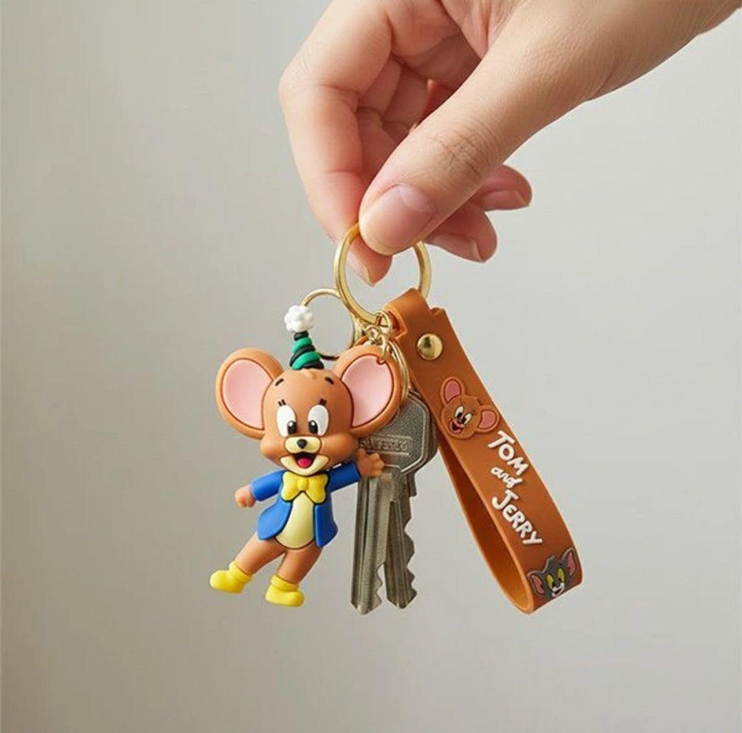Tom & Jerry Tuffy Mouse Keychain with Rubber Strap