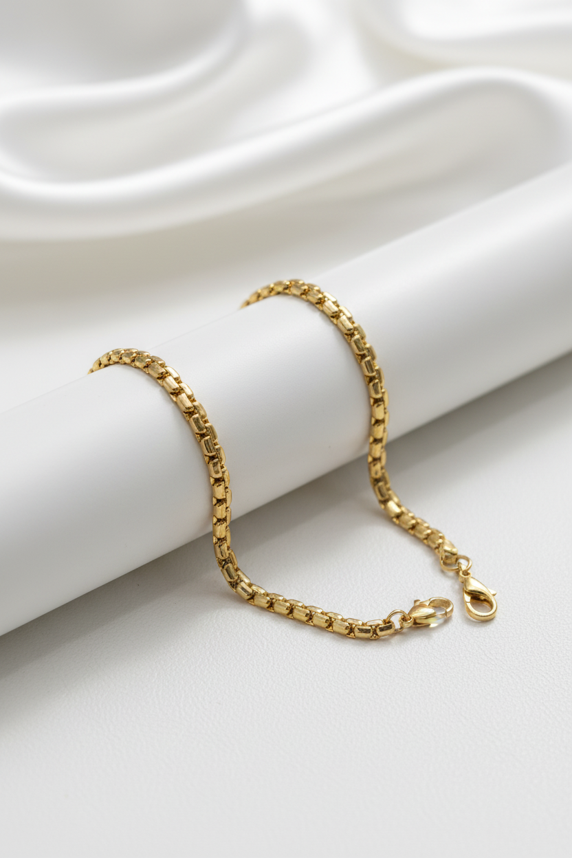 22 Inch Gold Panther Chain Necklace – 4mm | Anti-Tarnish | Waterproof | Unisex