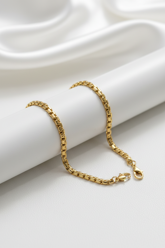 22 Inch Gold Panther Chain Necklace – 4mm | Anti-Tarnish | Waterproof | Unisex