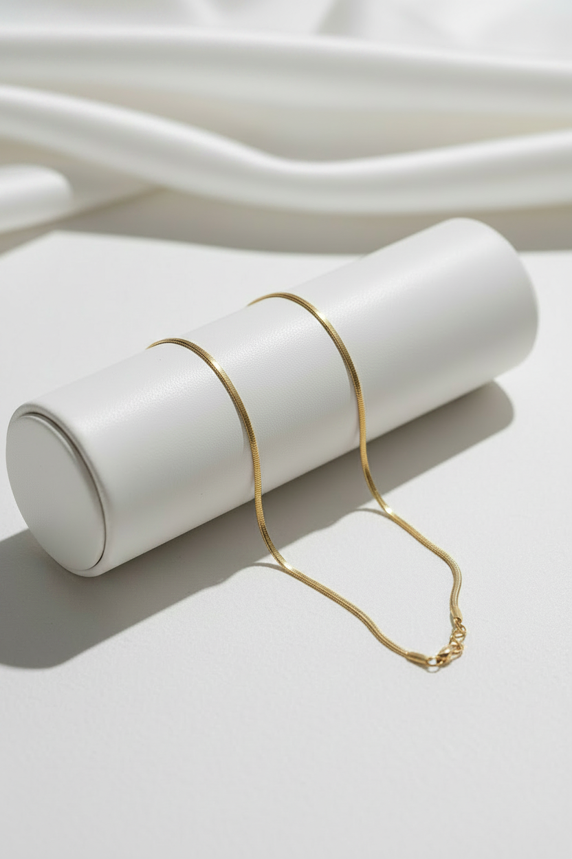 22 Inch Gold Snake Chain Necklace – Anti-Tarnish | Waterproof | Unisex