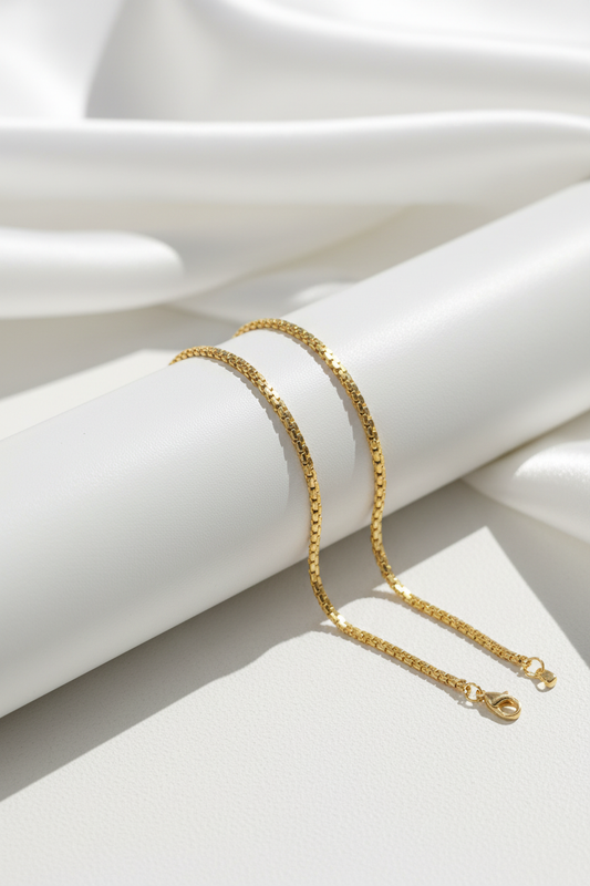 22 Inch Gold Panther Chain Necklace – 3mm | Anti-Tarnish | Waterproof | Unisex