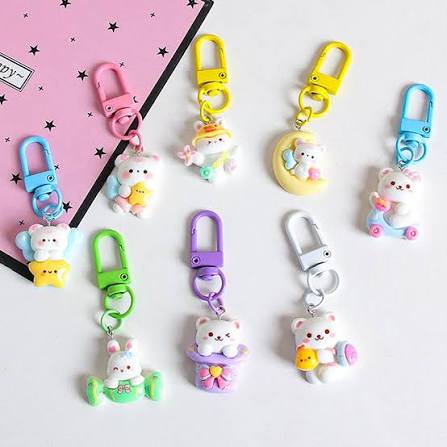 Kawaii Cartoon Bag & Zip Charm – Random Design - Pack Of 10
