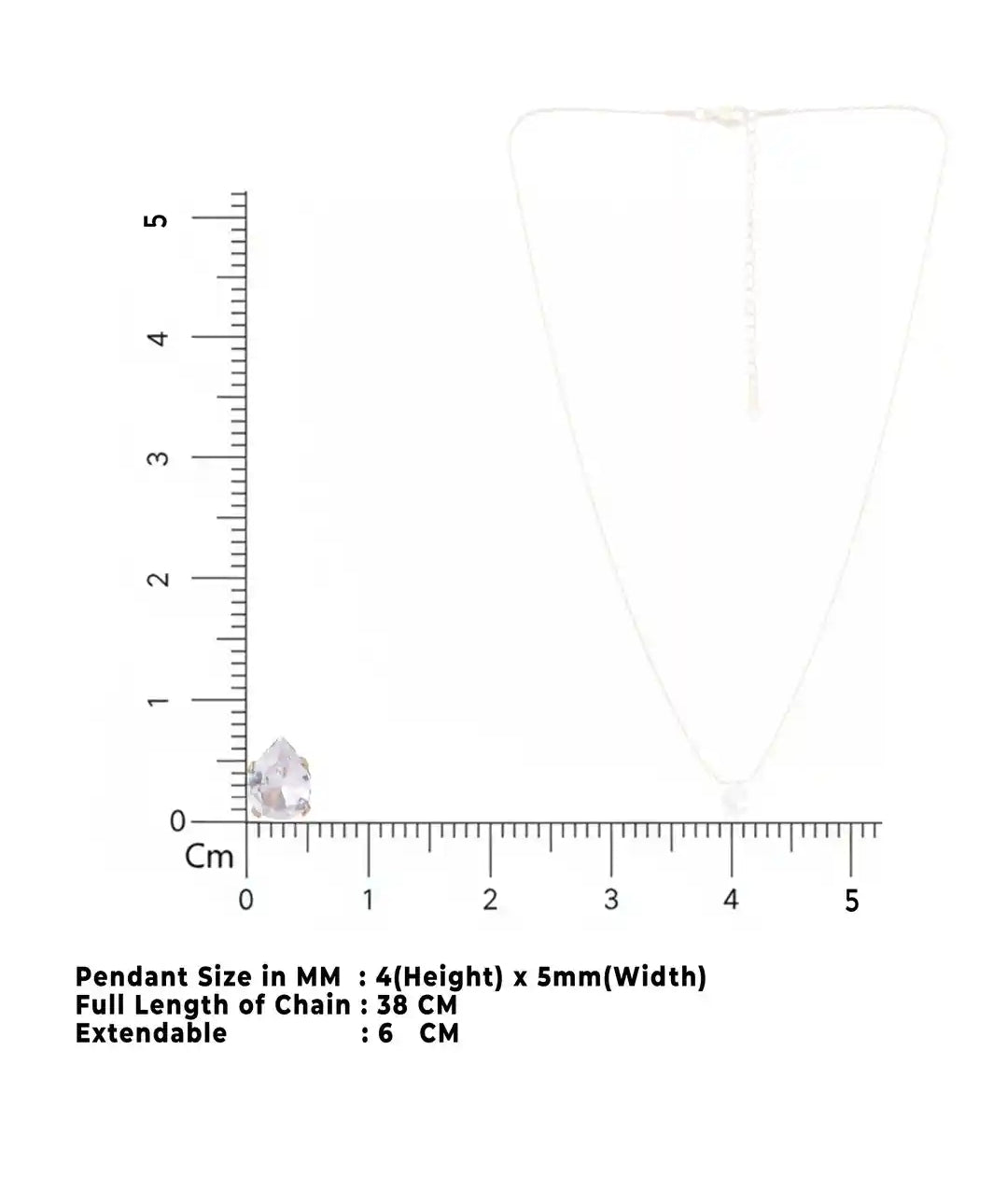 Anti Tarnish Solitaire Heart Crystal Pendant Necklace