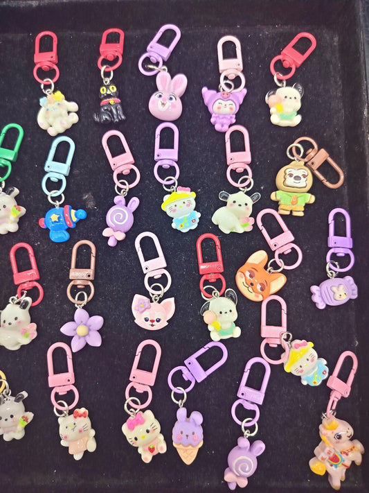 Kawaii Cartoon Bag & Zip Charm – Random Design