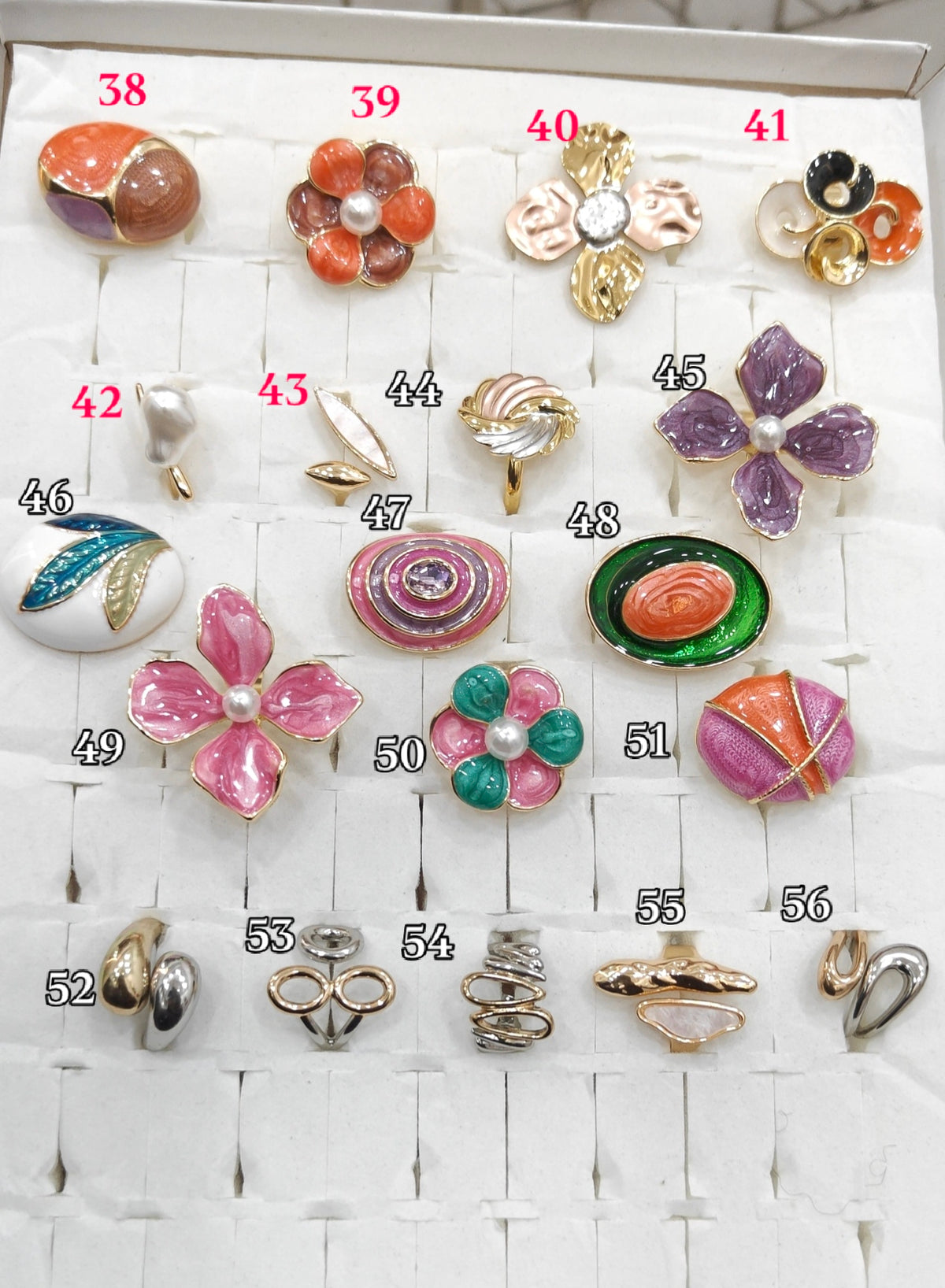Multicolour Adjustable Korean Enamel Ring