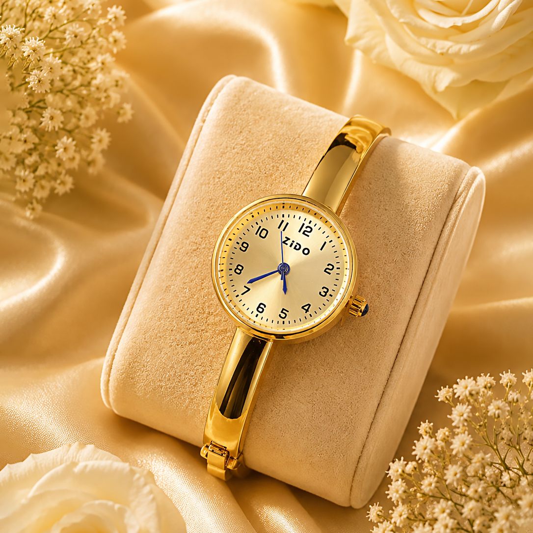 Gold Bangle Bracelet Watch