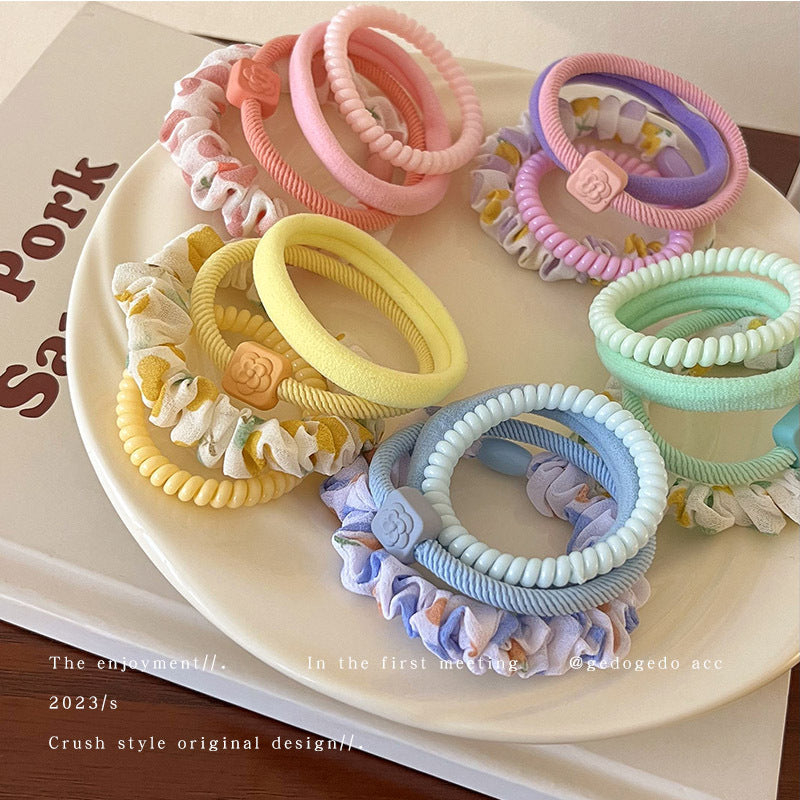 Korean Pastel Hair Ties Set (4 Pcs set)