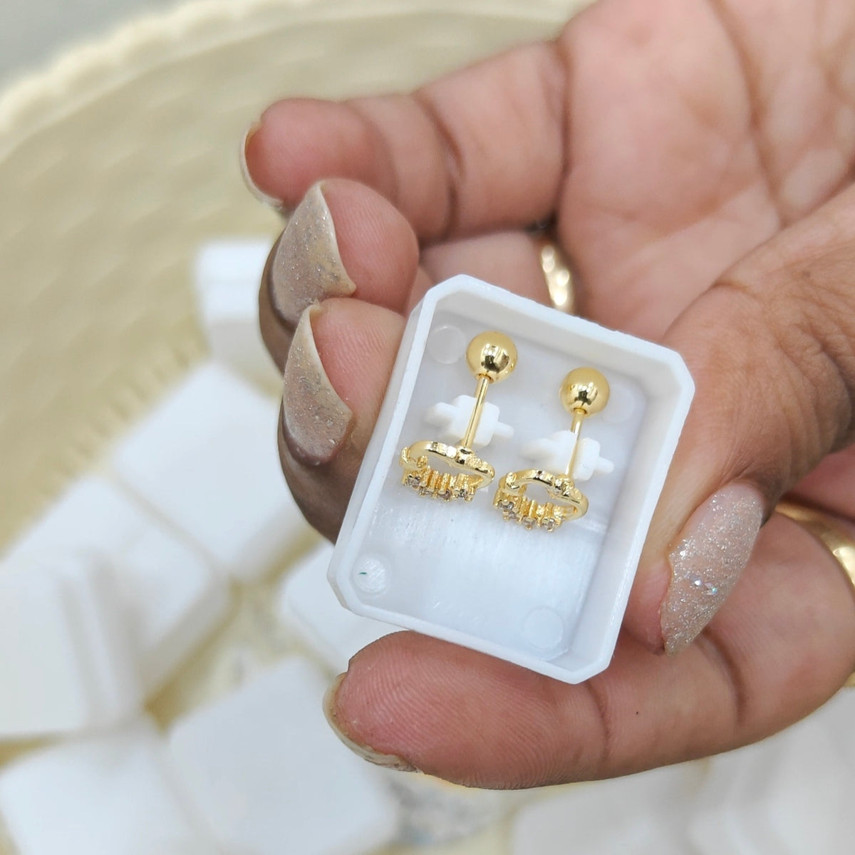Back Ball Earrings