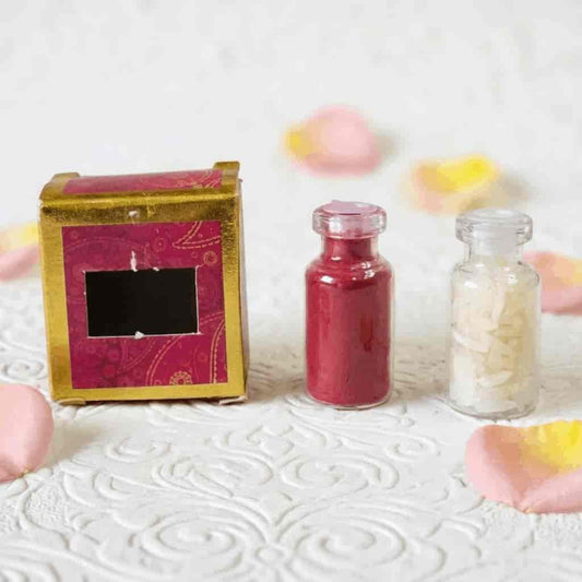 Roli Chawal Bottle Set with Pink Gift Box