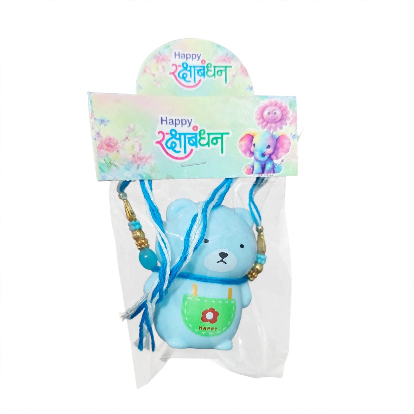 Blue Bear Pencil Sharpener Kids Rakhi