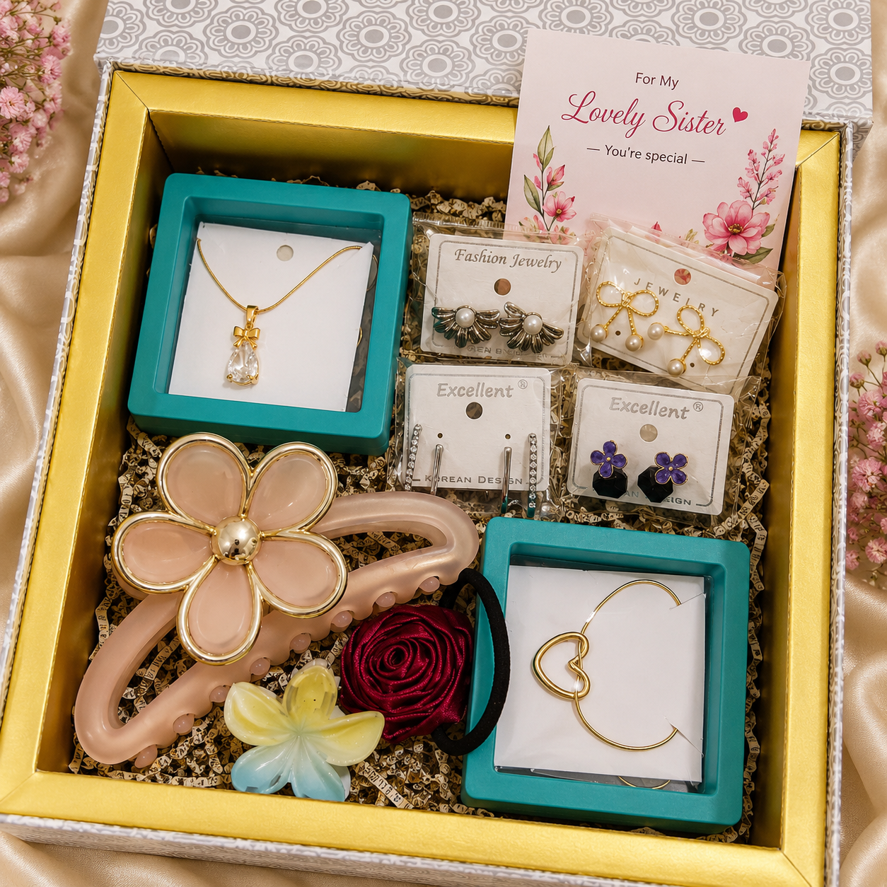 Rakhi Jewellery Hamper Box for Sister - Premium
