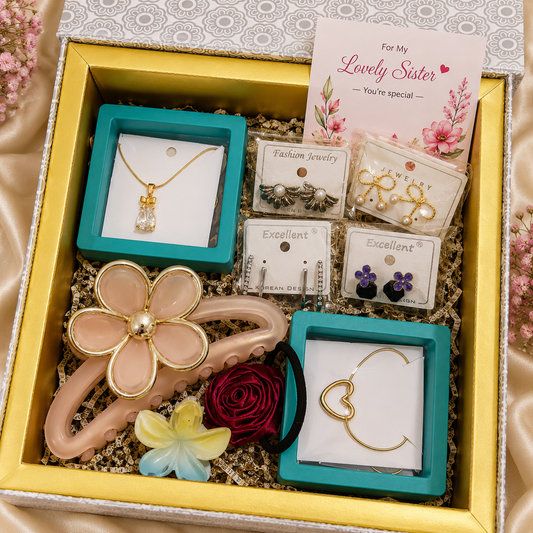 Rakhi Jewellery Hamper Box for Sister - Premium