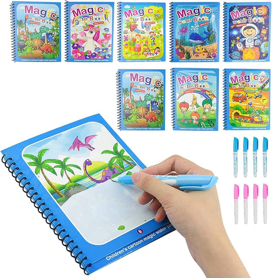 Reusable Water Coloring Book Set with pen (Pack of 2)