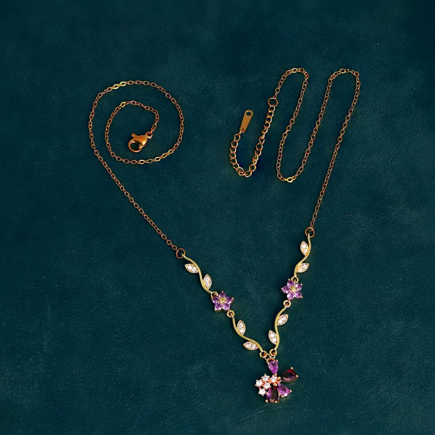 Anti tarnish Tulip Chain Pendant