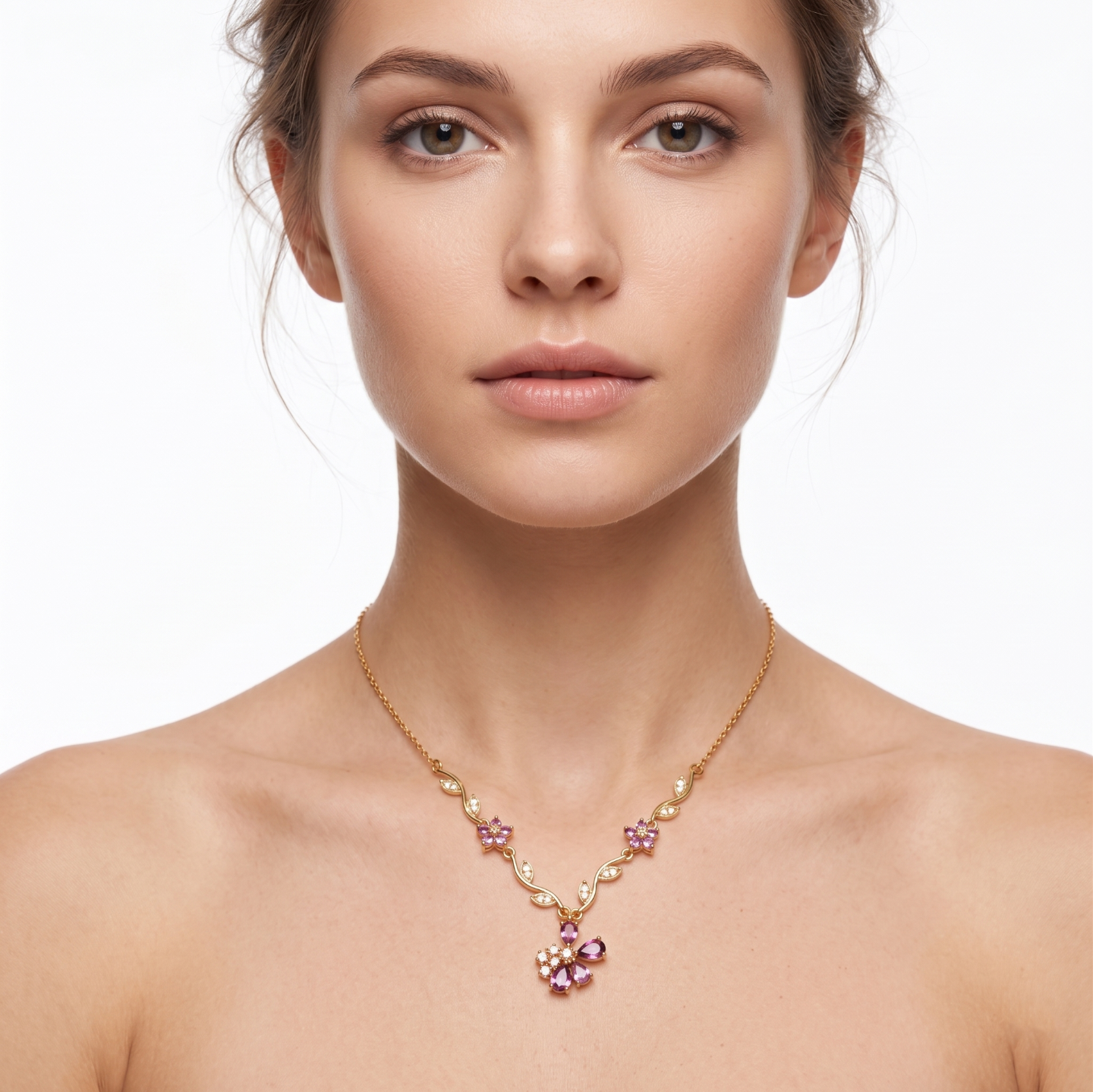 Anti tarnish Tulip Chain Pendant